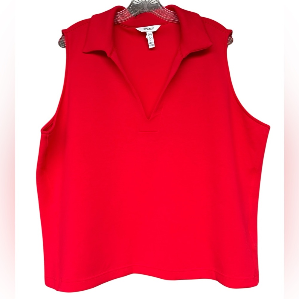 Spanx Air Essentials Red Sleeveless V Neck